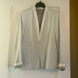 Elie Tahari, leather blazer, white, size 4